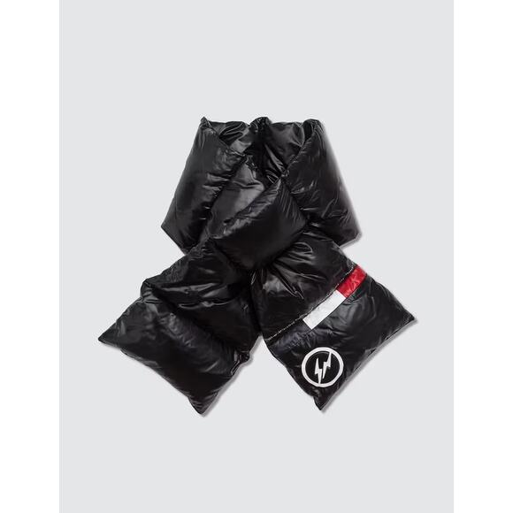 Moncler X Fragment Hiroshi Fujiwara Design Black puff goose down Scarf - Picture 1 of 11